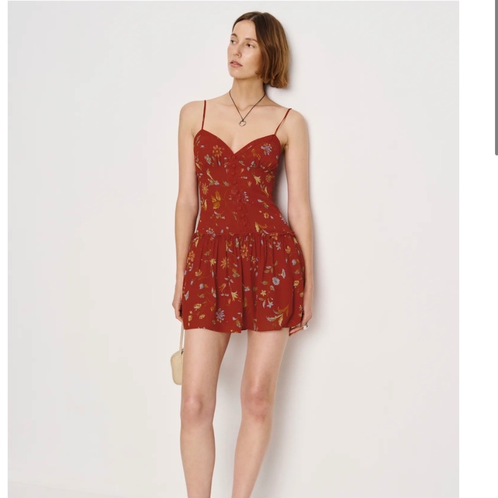 Reformation Citrus Dress Red - Size 6